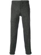 Thom Browne Bicolor Unconstructed Skinny Wool Trouser - Grey