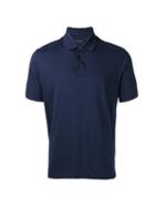 Z Zegna Classic Polo Shirt, Men's, Size: Large, Blue, Cotton