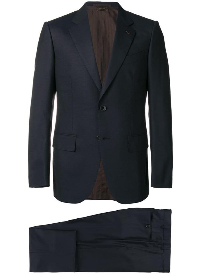 Ermenegildo Zegna Couture Couture Textured Suit - Blue
