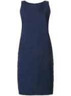Antonelli Seersucker Sleeveless Dress - Blue