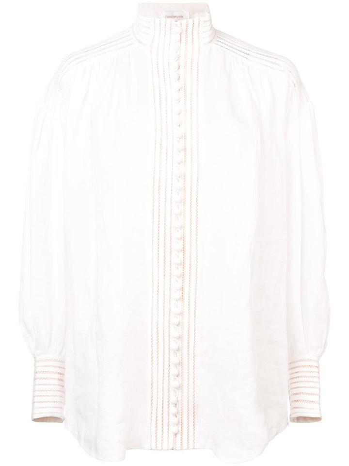 Zimmermann High Neck Shirt - White