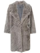 Simonetta Ravizza Shearling Coat - Grey