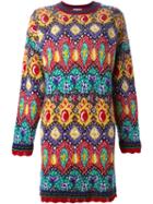Missoni Vintage Intarsia Knit Sweater Dress
