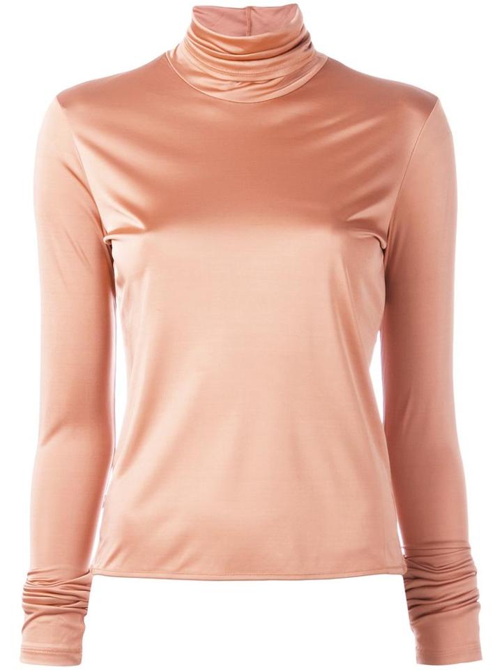 Forte Forte 'my T-shirt' Roll Neck Top, Women's, Size: 3, Pink/purple, Viscose
