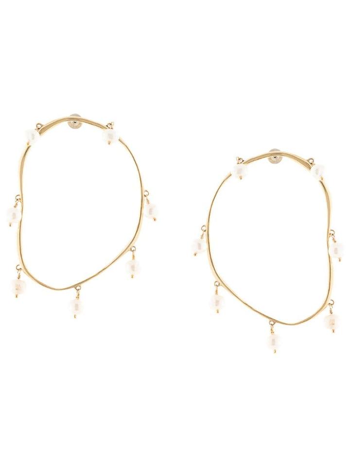 Faris Verre Hoop Earrings - Gold