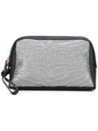 Kenzo Kombo Clutch, Women's, Black, Polyester/metallic Fibre/nylon/calf Leather