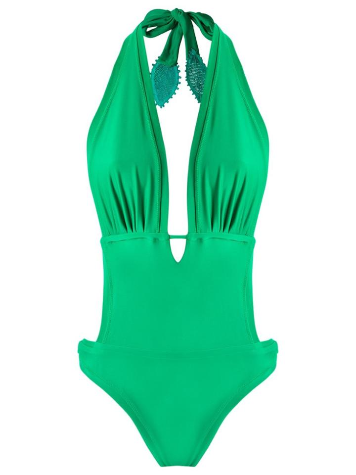 Martha Medeiros Halterneck Swimsuit - Green