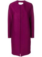 Harris Wharf London Open Single Breasted Coat - Pink & Purple