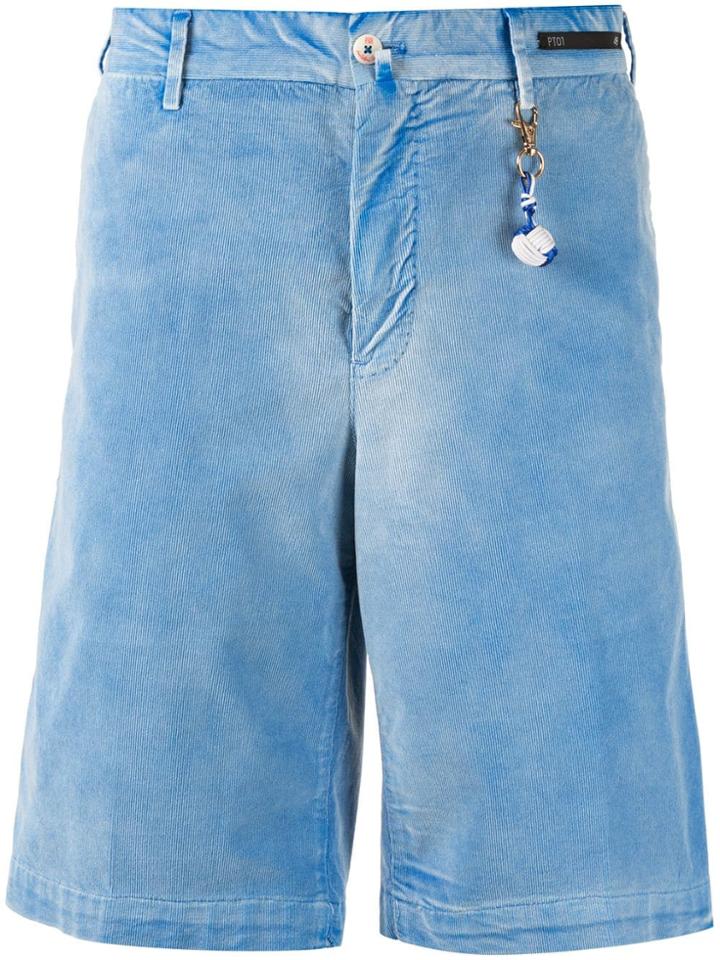 Pt01 Corduroy Shorts - Blue