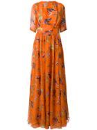 Fausto Puglisi Long Printed Dress - Yellow & Orange