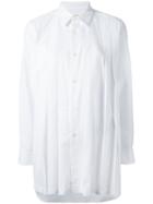 Comme Des Garçons Oversize Button-up Shirt, Women's, Size: Small, White, Cotton
