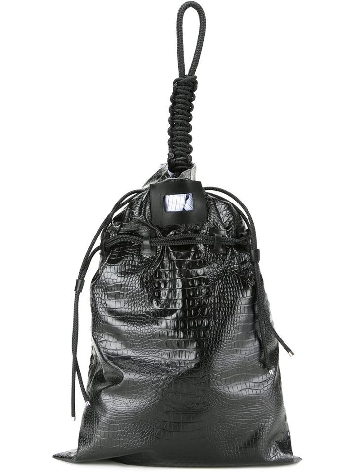 22/4 By Stephanie Hahn Crocodile Skin Effect Drawstring Tote