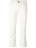 7 For All Mankind Cropped Pants, Women's, Size: 27, White, Cotton/polyester/spandex/elastane