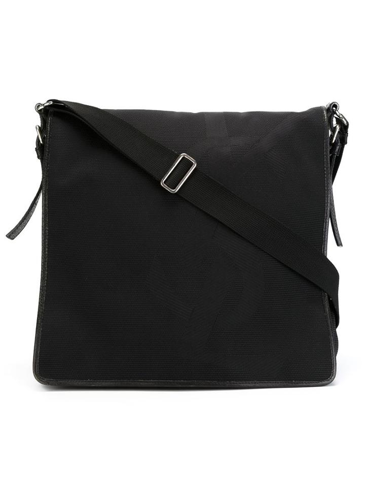 Yves Saint Laurent Vintage Woven Logo Messenger Bag