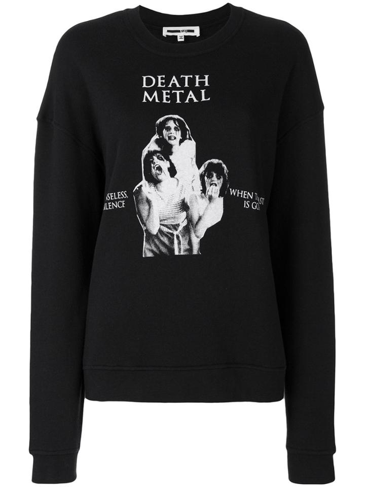 Mcq Alexander Mcqueen Death Metal Print Sweatshirt - Black