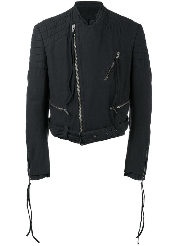 Haider Ackermann Structural Biker Jacket - Blue