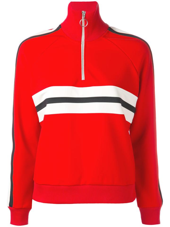 Harmony Paris - Sidoni Zipped Neck Sweatshirt - Women - Polyamide/spandex/elastane - S, Red, Polyamide/spandex/elastane