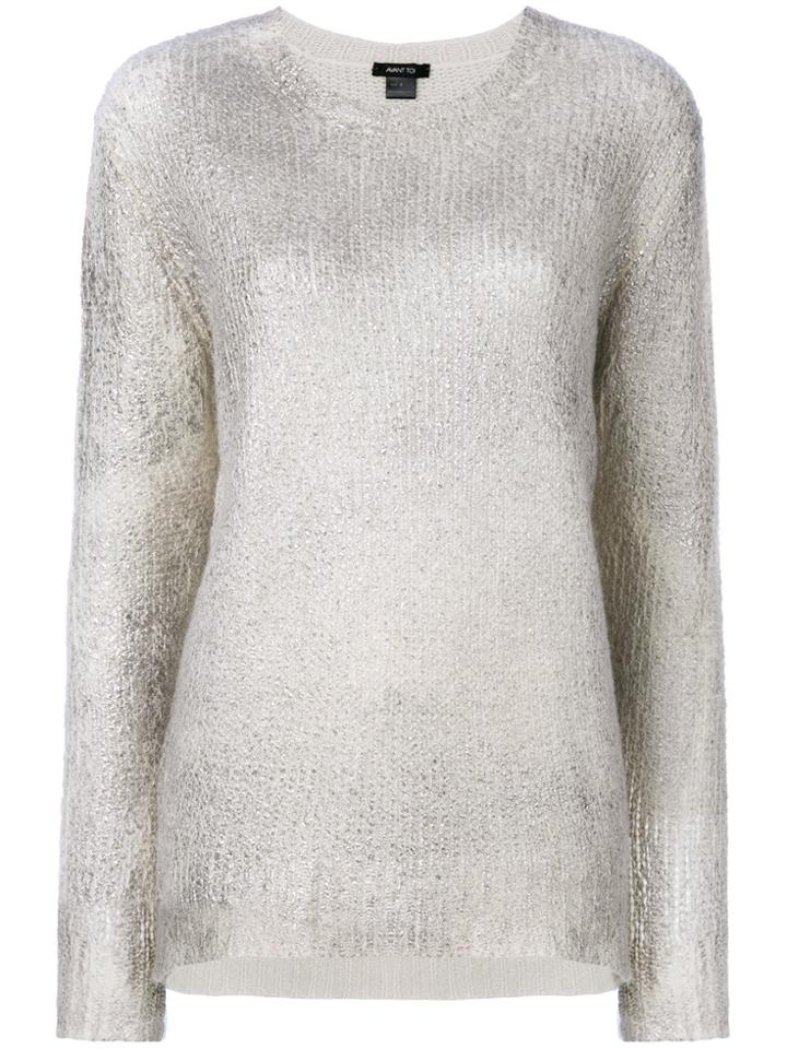 Avant Toi Rib Knitted Sweater - Metallic