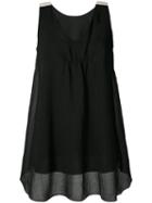 Fabiana Filippi - Loose Flared Tank Top - Women - Silk/cotton - 40, Black, Silk/cotton