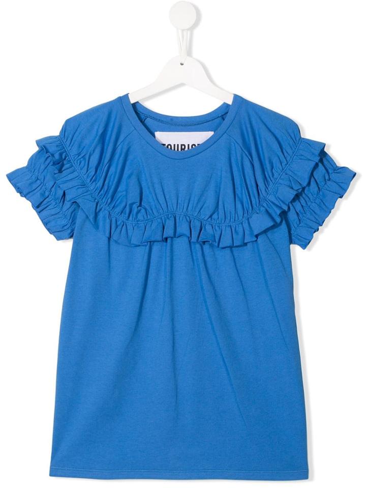 Touriste Ruffled T-shirt - Blue