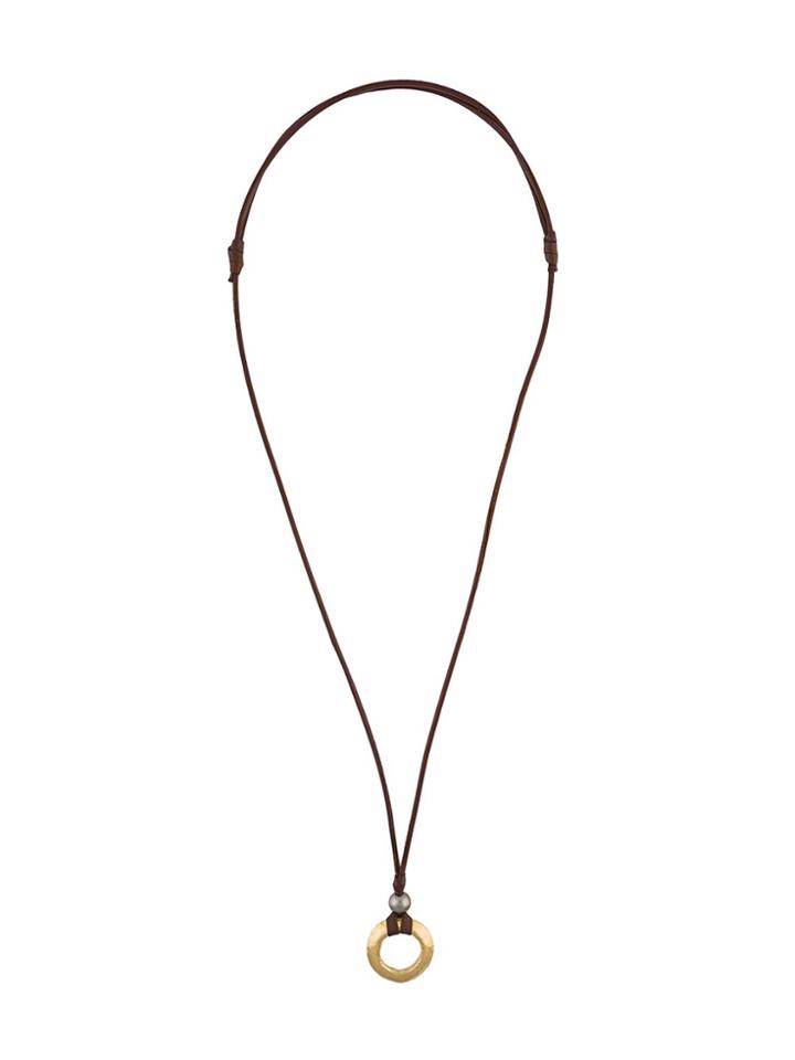 Mignot St Barth Adjustable 'enso' Necklace - Brown