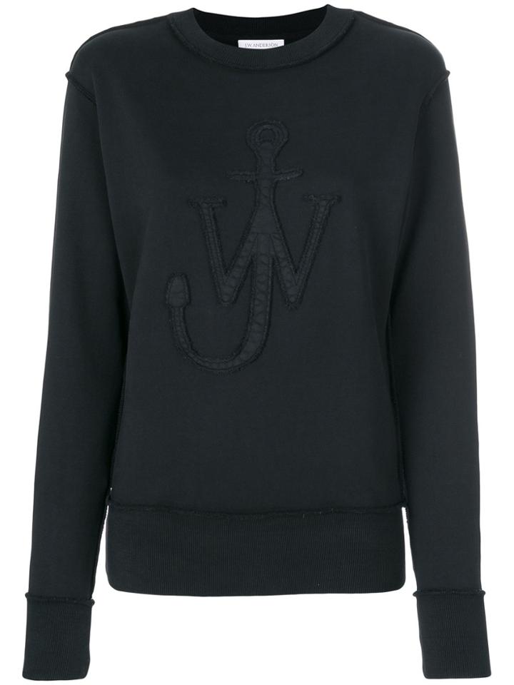 Jw Anderson Logo Patch Sweatshirt - Black