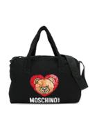Moschino Kids Sequinned Bear Changing Bag - Black