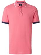 Hackett Contrasting Piping Polo Shirt - Pink