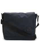Giorgio Armani Leather Trim Messenger Bag