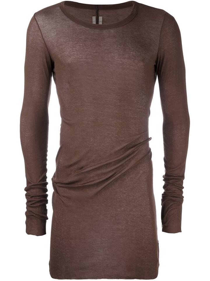 Rick Owens Draped Length T-shirt