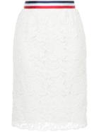 Han Ahn Soon Floral Lace Embroidered Pencil Skirt - White