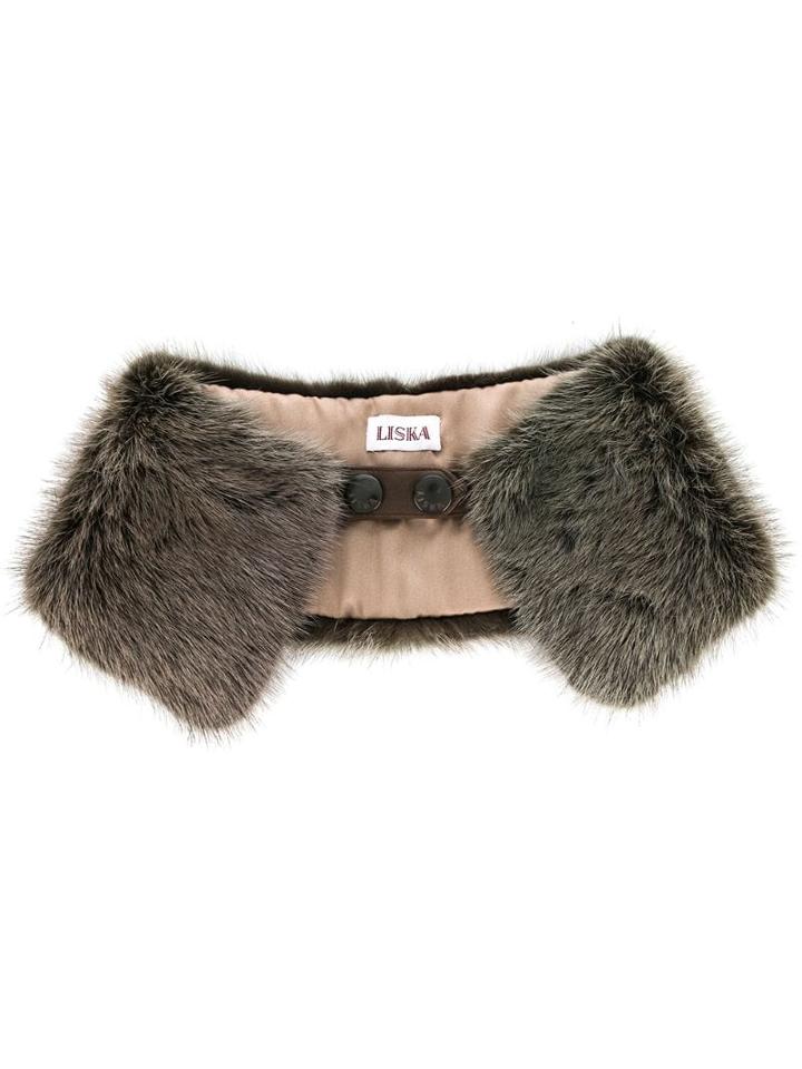 Liska Fur Collar - Grey