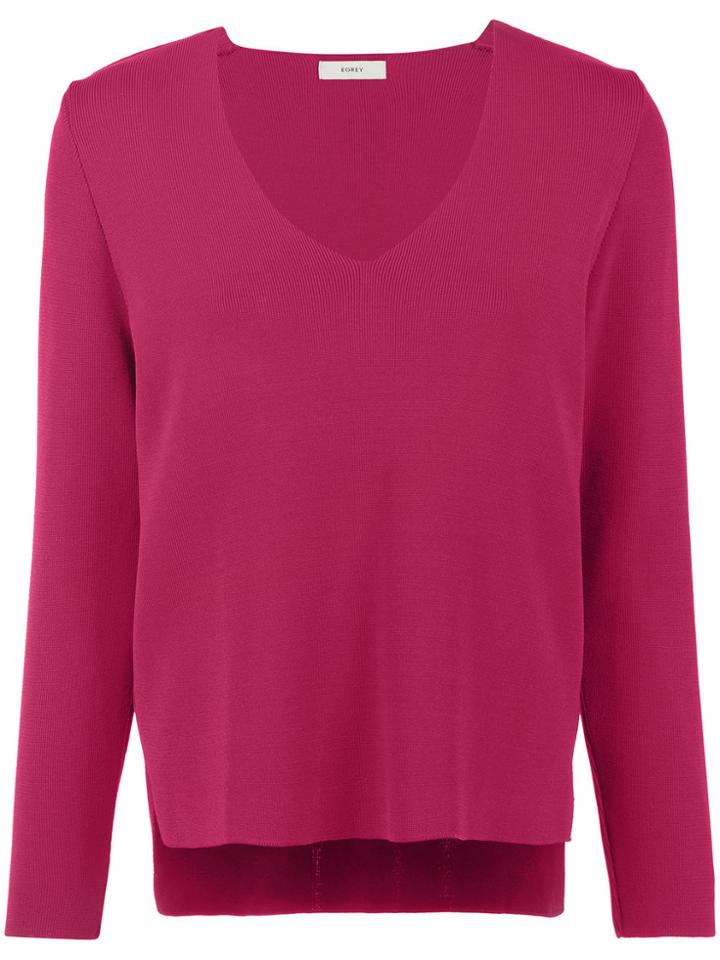 Egrey Panelled Knit Blouse - Pink & Purple