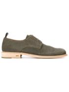 Ami Alexandre Mattiussi Classic Derby Shoes, Men's, Size: 45, Green, Suede/leather
