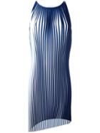 Stefano Mortari Pleated Tank Dress, Women's, Size: 40, Blue, Polyester