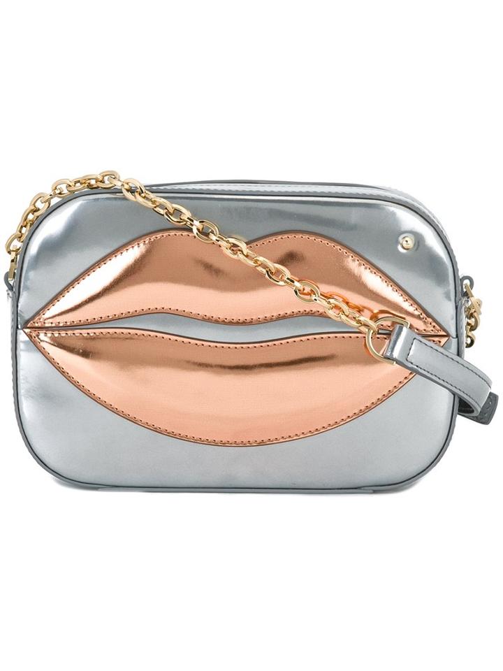 Charlotte Olympia 'kiss Me' Shoulder Bag, Women's, Grey