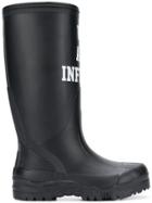 Undercover Slogan Waterproof Boots - Black