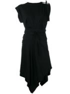 Isabel Marant - Loko Asymmetric Dress - Women - Cotton - 38, Women's, Black, Cotton