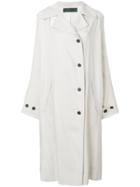 Haider Ackermann Long Buttoned Trench Coat - Grey