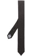 Eleventy Micro Dot Embroidery Tie - Brown