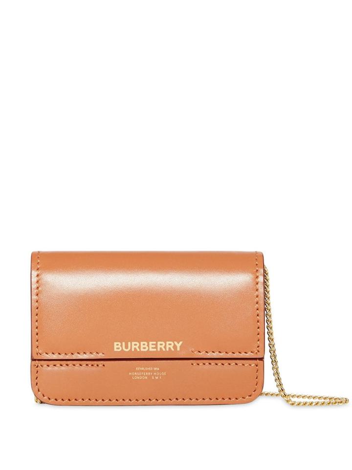 Burberry Horseferry Print Foldover Card Case With Detachable Strap -
