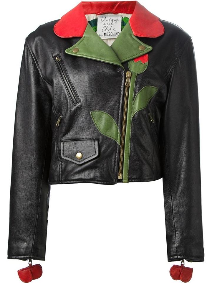 Moschino Vintage 'flower' Biker Jacket