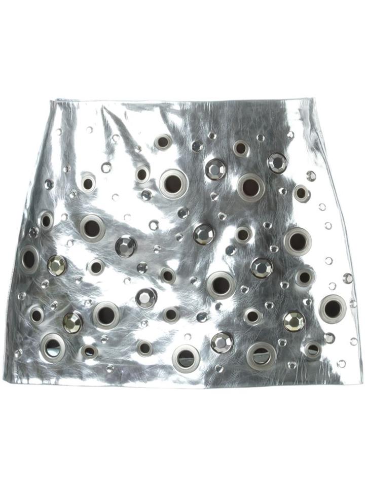 Sonia Rykiel Mirrored Eyelets Mini Skirt