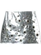 Sonia Rykiel Mirrored Eyelets Mini Skirt