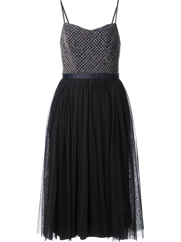 Needle & Thread Metallic Detail Flared Dress