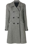 Christian Dior Vintage Herringbone Double-breasted Coat - Grey