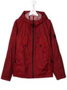 Stone Island Junior Hooded Jacket - Red