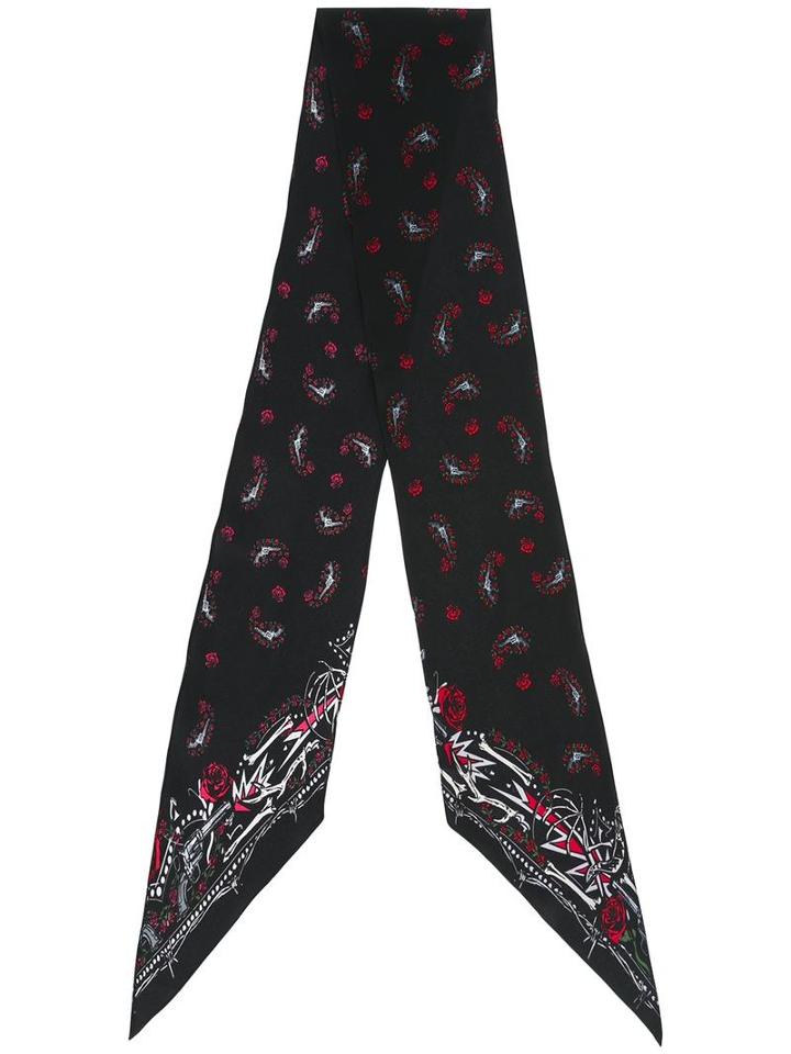 Rockins 'guns 'n' Rockins' Skinny Scarf, Women's, Black, Silk
