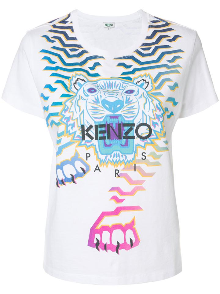 Kenzo Geo Tiger X Rainbow' T-shirt - White