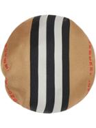 Burberry Icon Stripe Silk Chignon Cover - Neutrals